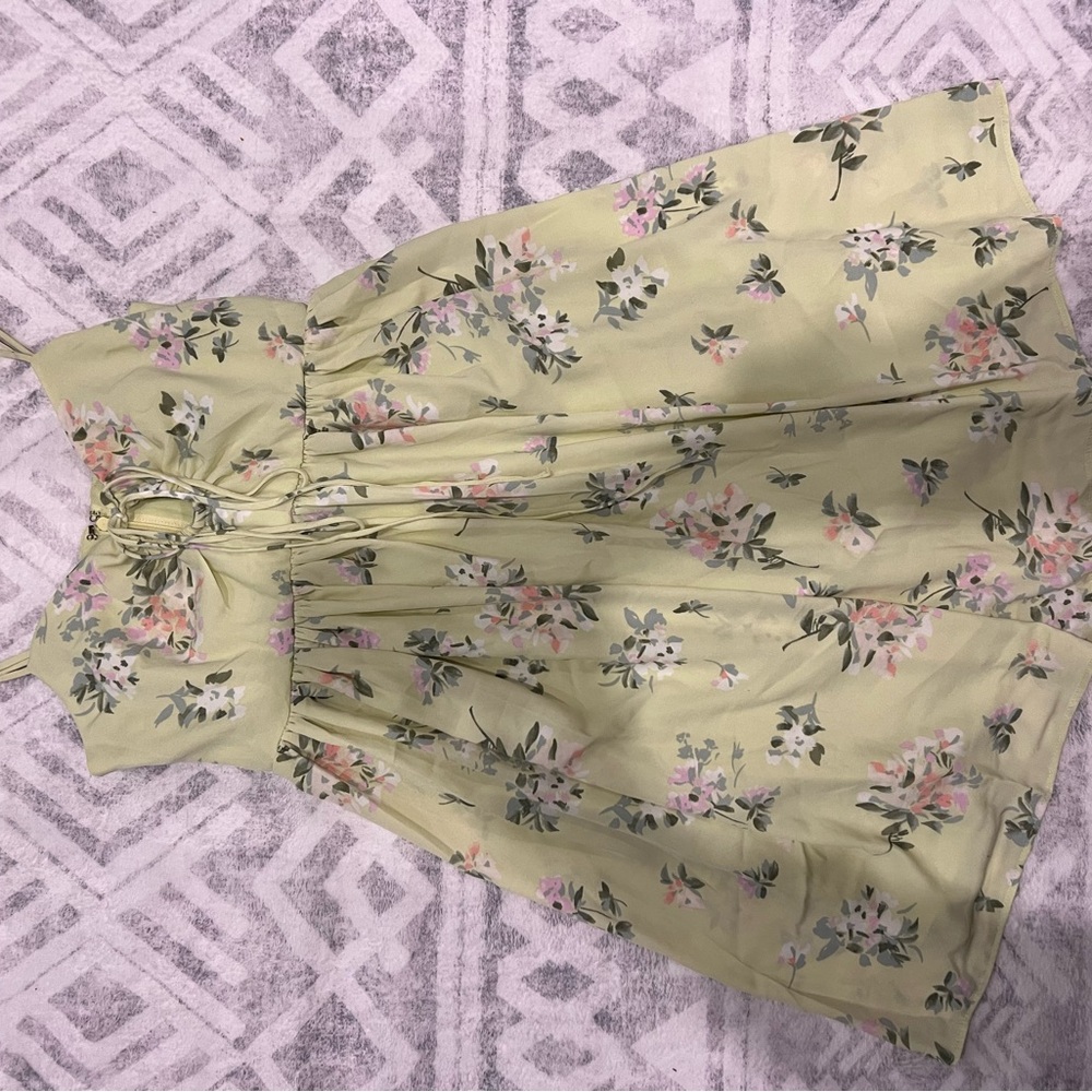 Floral Green Dress